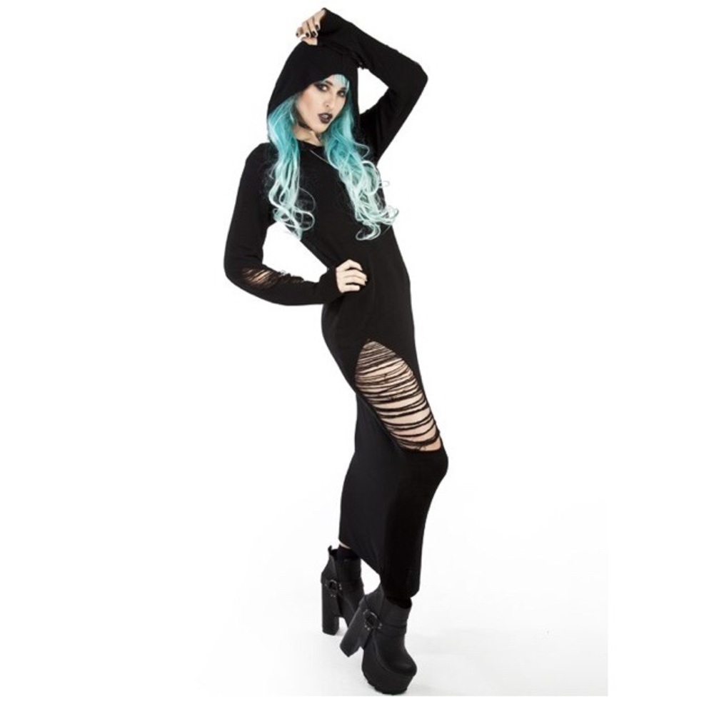 Killstar Nu War Hooded Maxi Dress